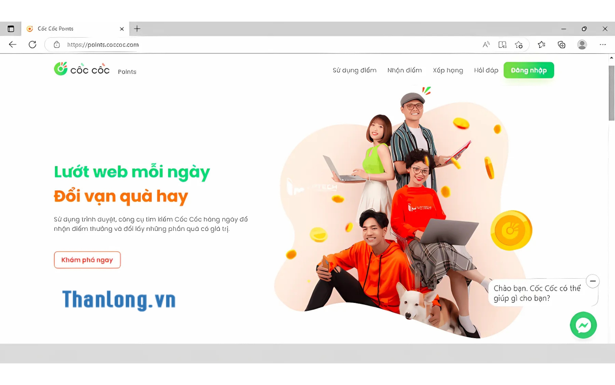 Cốc cốc - lướt web mỗi ngày nhận vàn quà hay