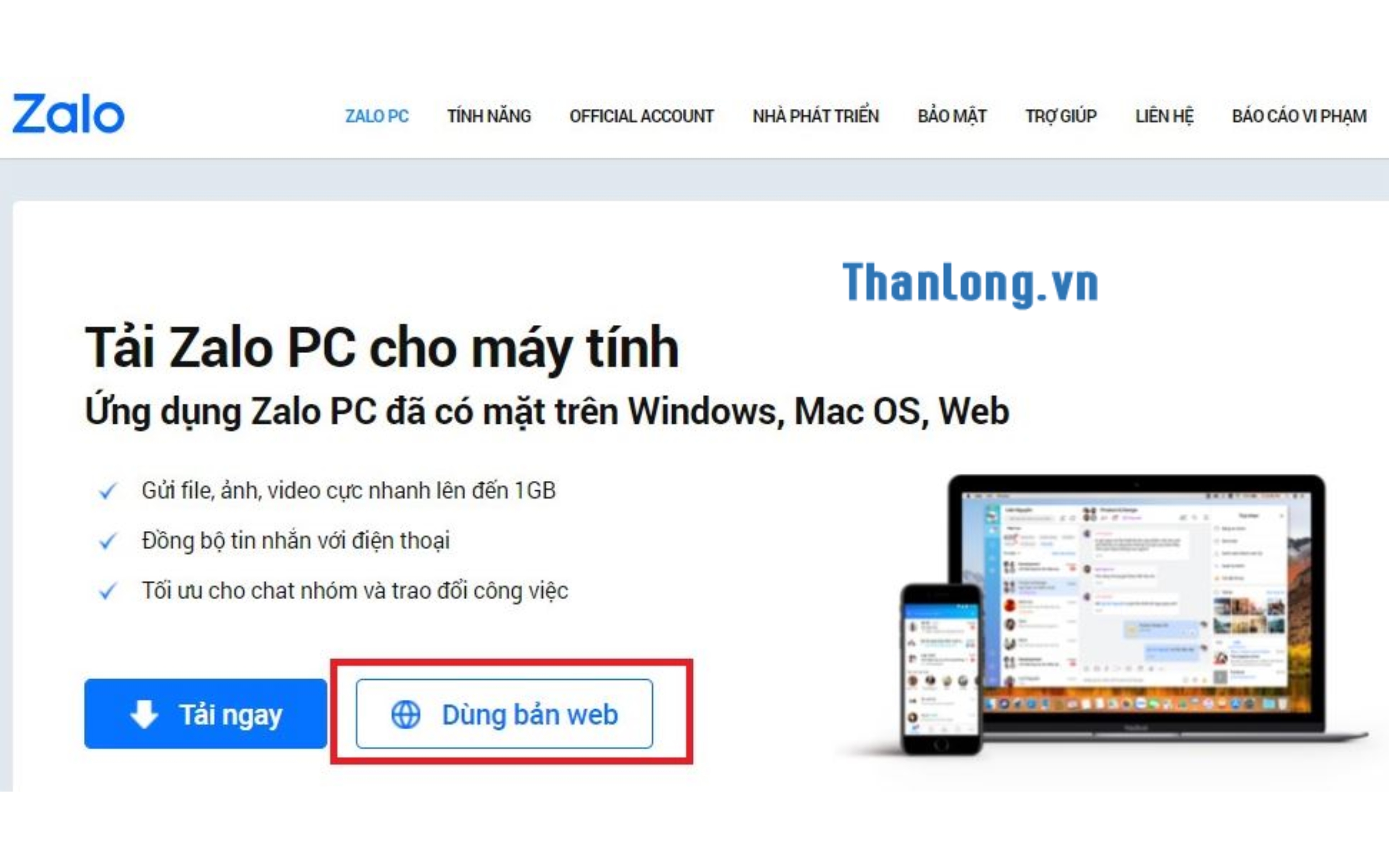 hướng dẫn tải zalo về điện thoại và PC