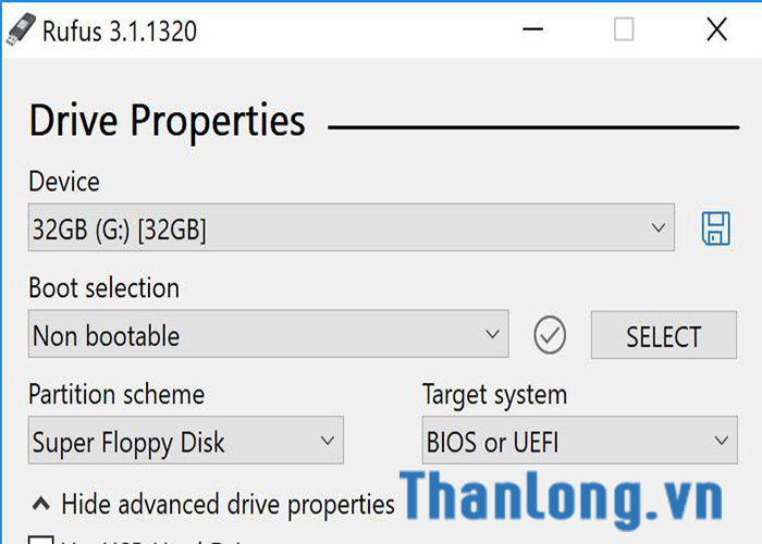 Hướng dẫn sử dụng phần mềm rufus