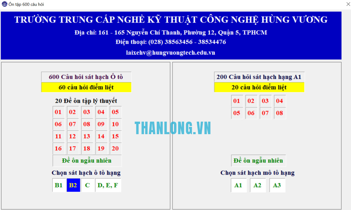 tải phần mềm thi bằng lái xe a1