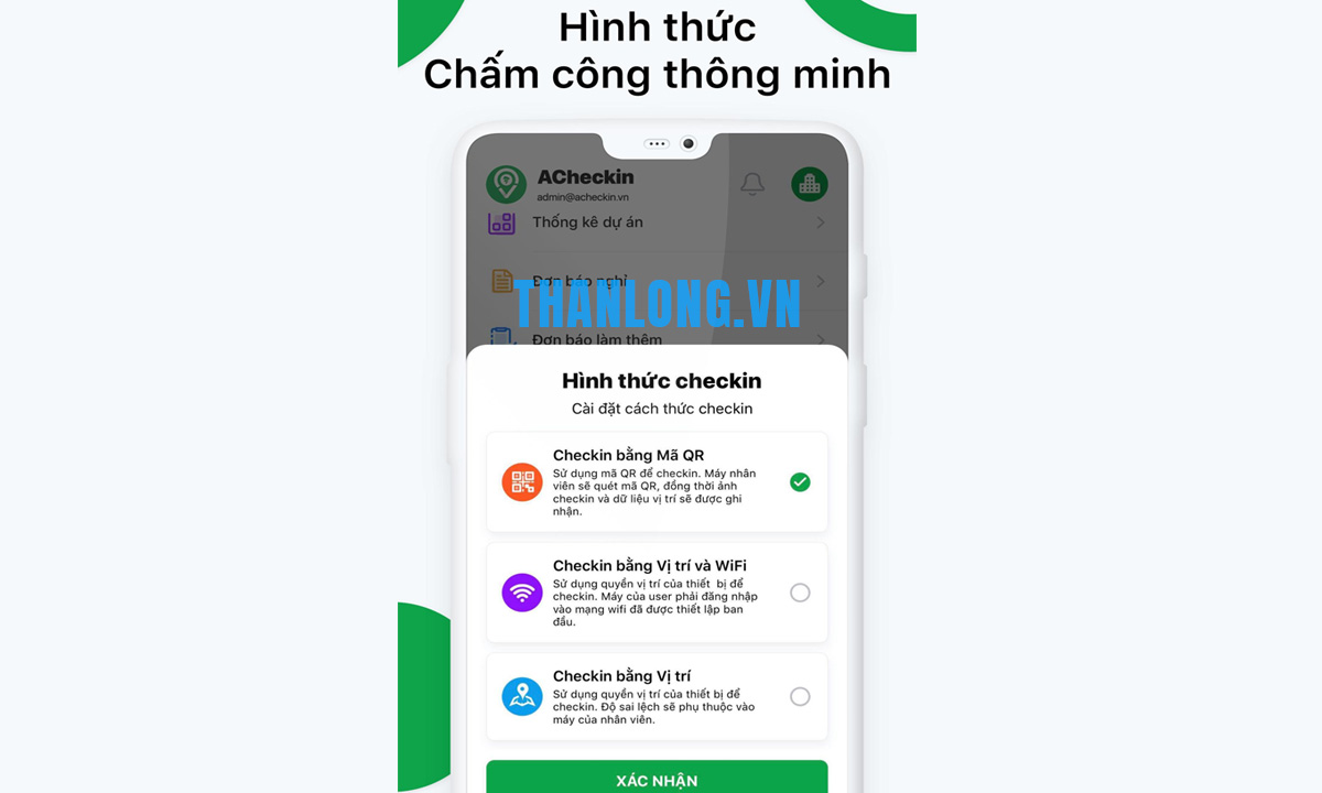 Tải phần mềm chấm công achekin