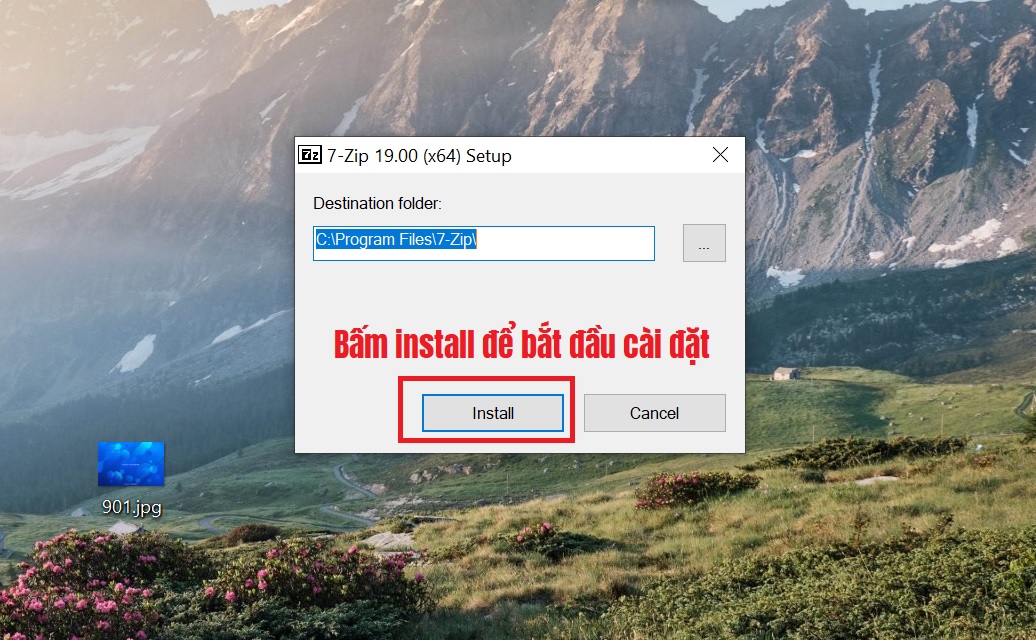 cài đặt 7zip