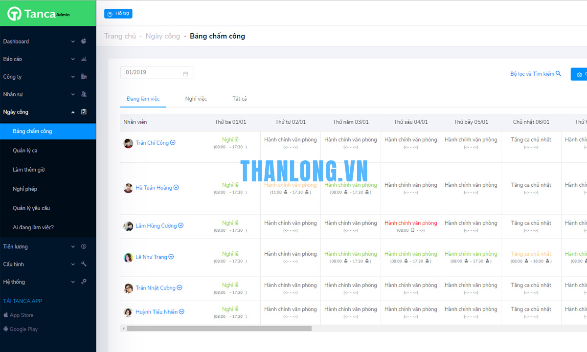 phần mềm chấm công