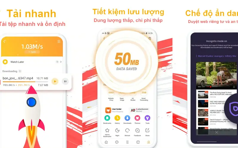 UC Browser là trình duyệt web nhanh, nhẹ và an toàn nhất hiện nay