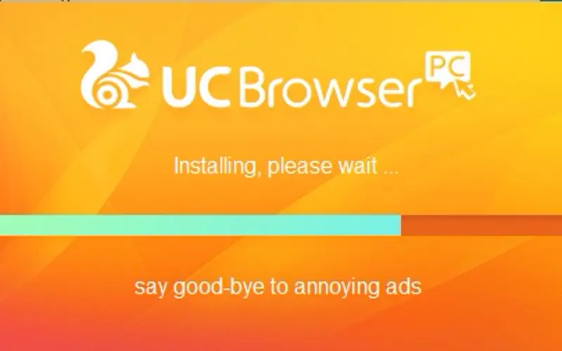 hoàn thành cài đặt UCBrowser