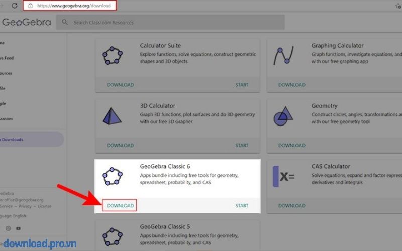 Cách Download GeoGebra Classic 6 for PC