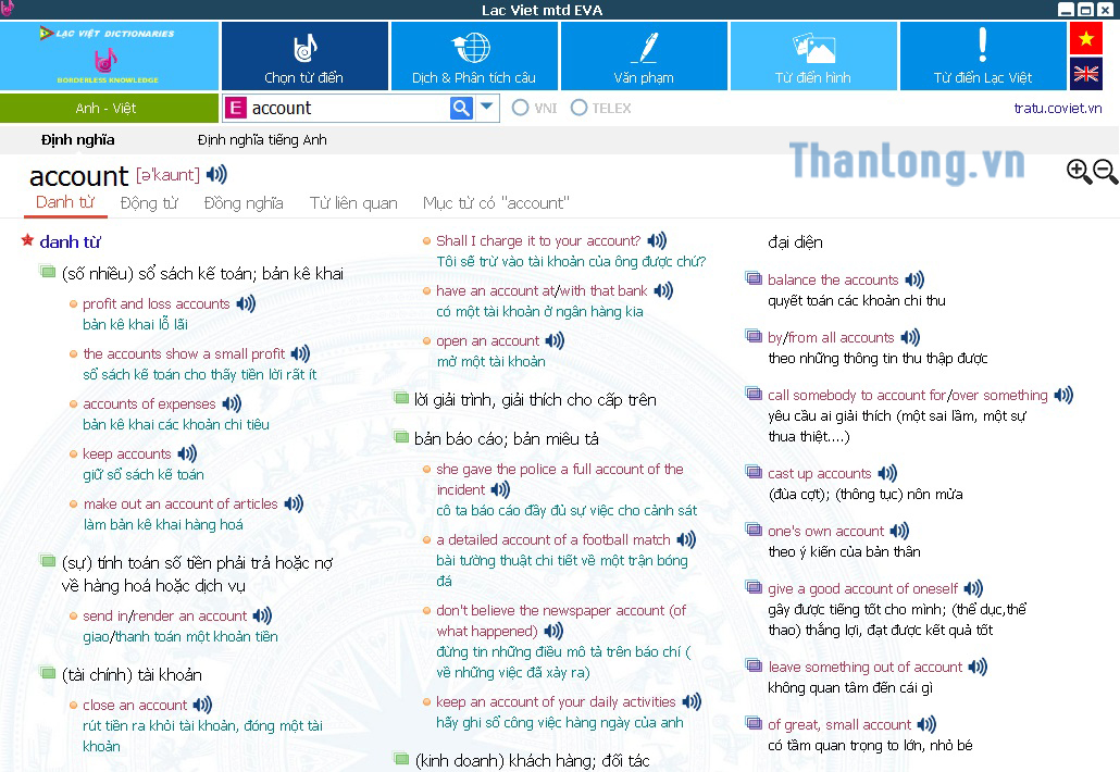 Download từ điển lạc việt