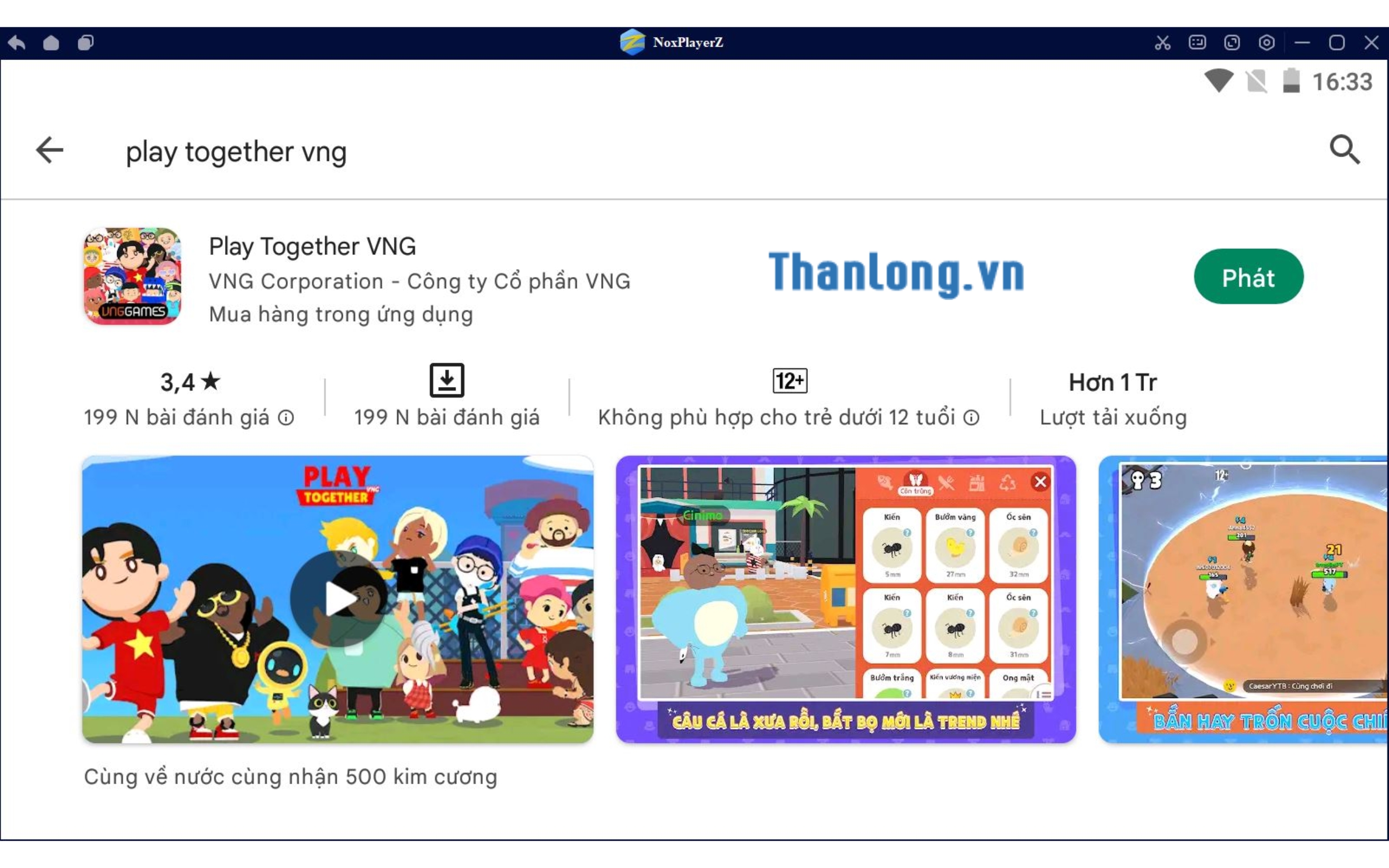 tải game play together trên PC dùng giả lập