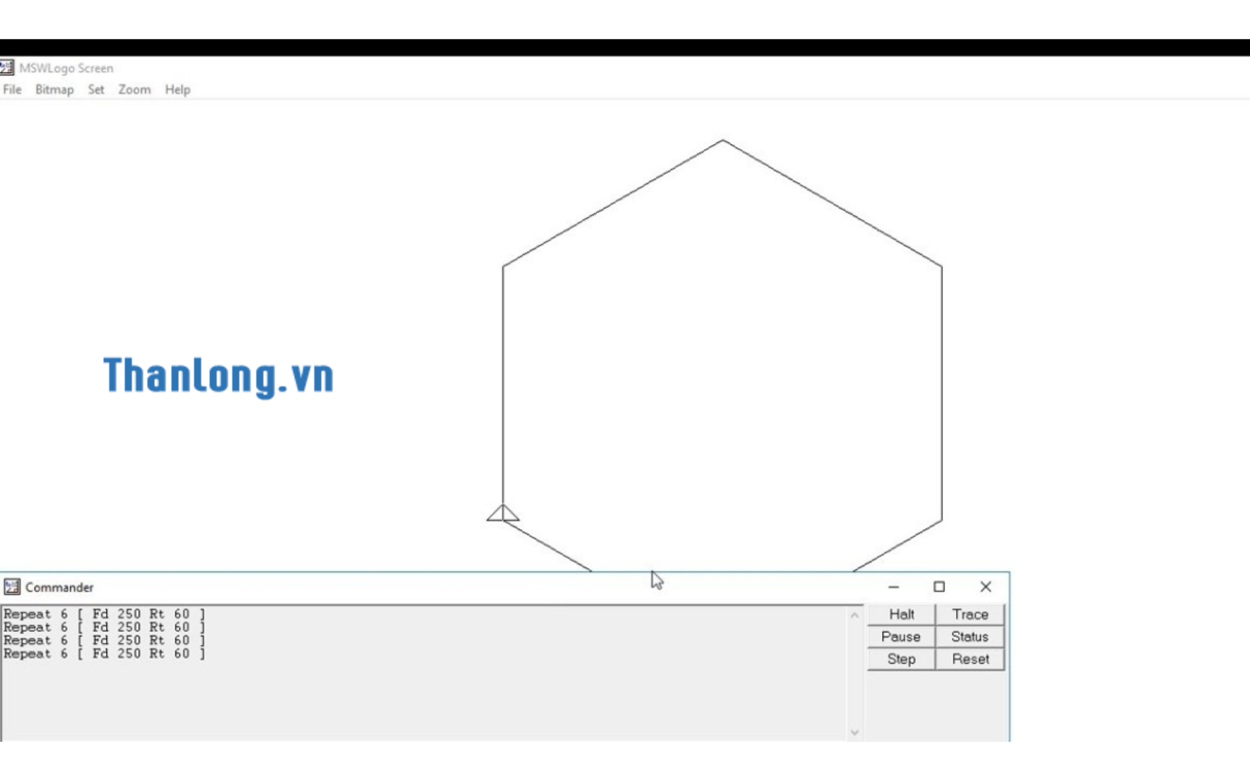 tải phần mềm mswlogo - vẽ hình lục giác