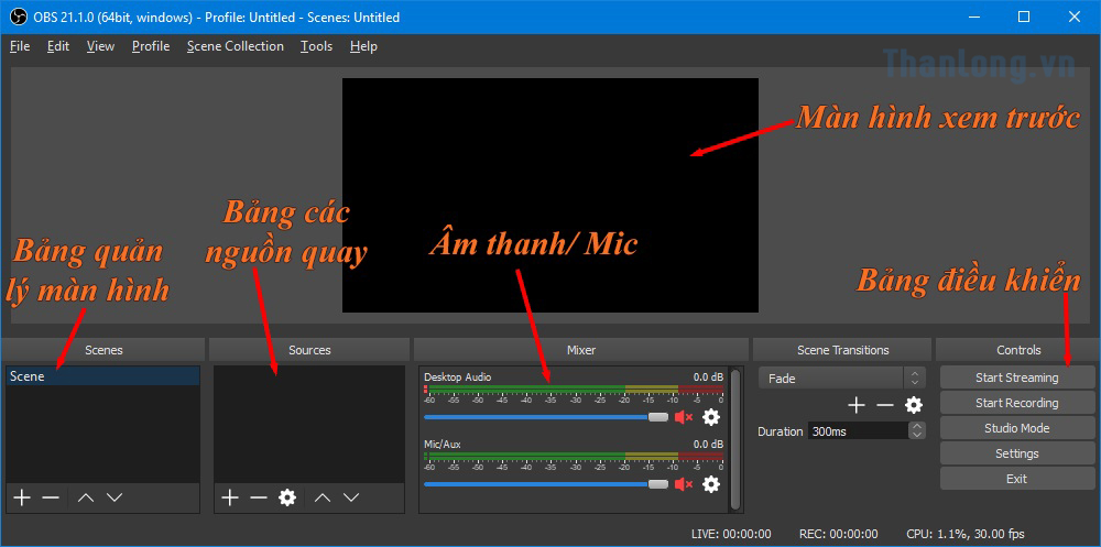 Tải phần mềm obs Studio
