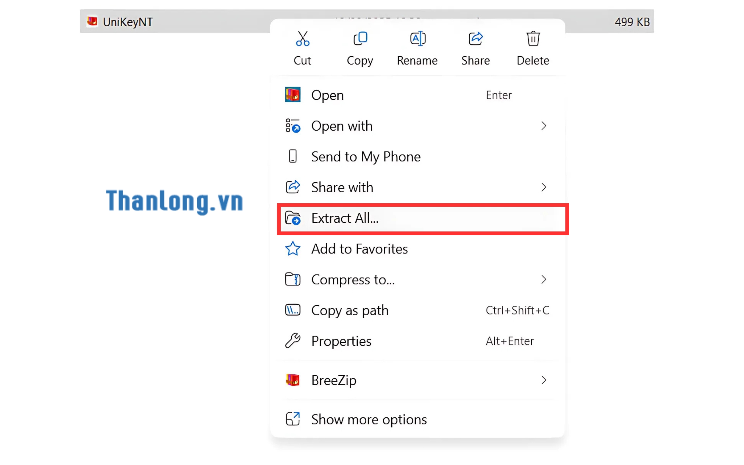 Giải nén file Unikey