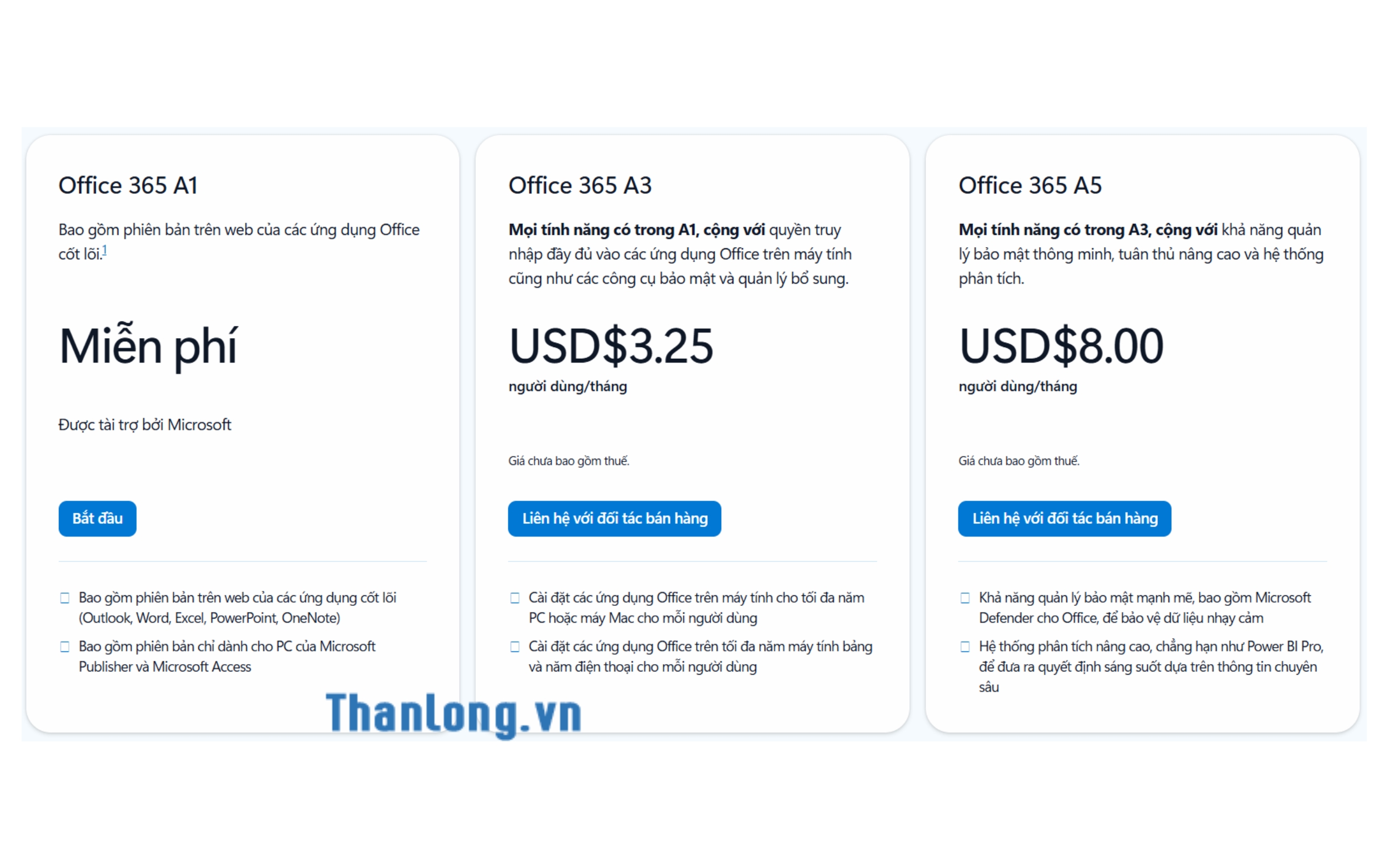 Các phiên bản Phiên bản Microsoft 365 Personal và Microsoft 365 Education