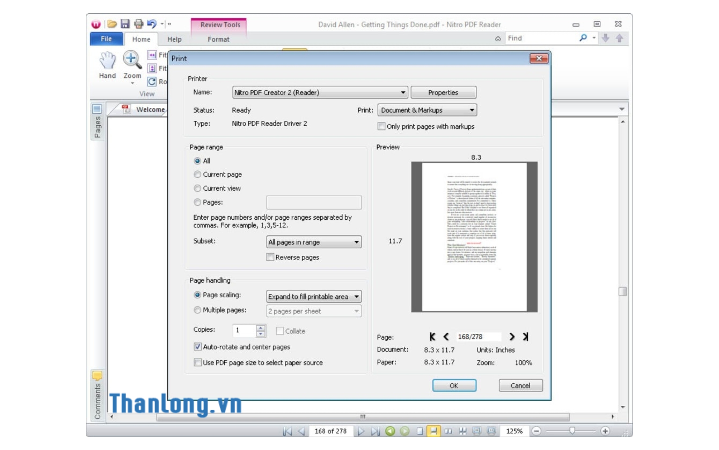 Giao diện phần mềm đọc file PDF - Nitro PDF Reader