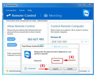 điền mật khẩu rồi chọn Log On
