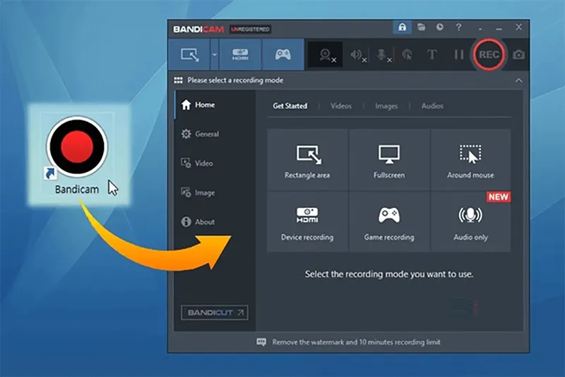 Phần mềm quay màn hình máy tính Bandicam