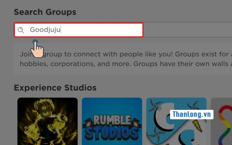Sau đó, nhấn vào group Goodjuju