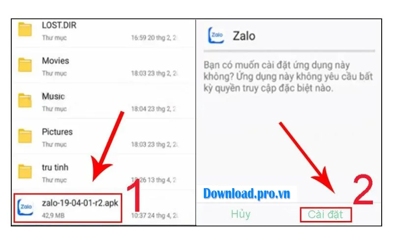 Cách tải Zalo apk về điện thoại Android