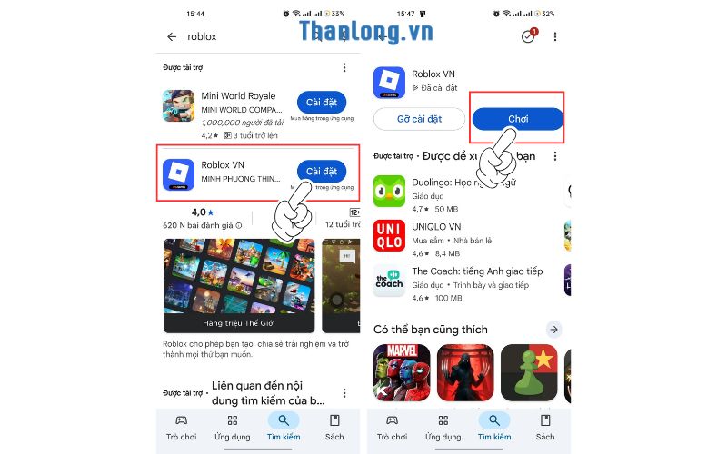 tải game roblox trên google