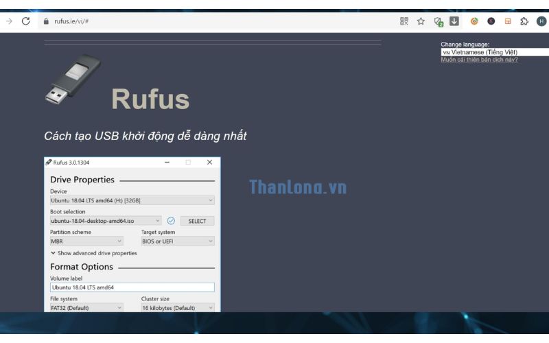Tải Rufus miễn phí