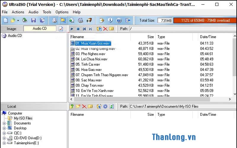 Giao diện UltraiSO