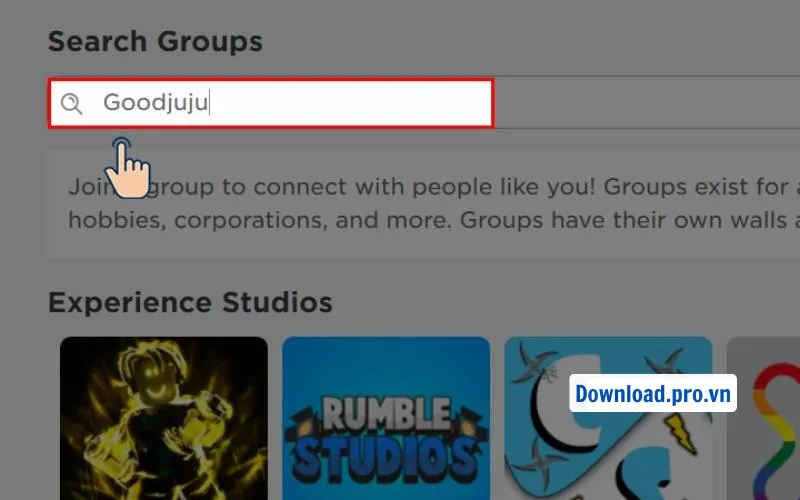 Nhấn vào group Goodjuju