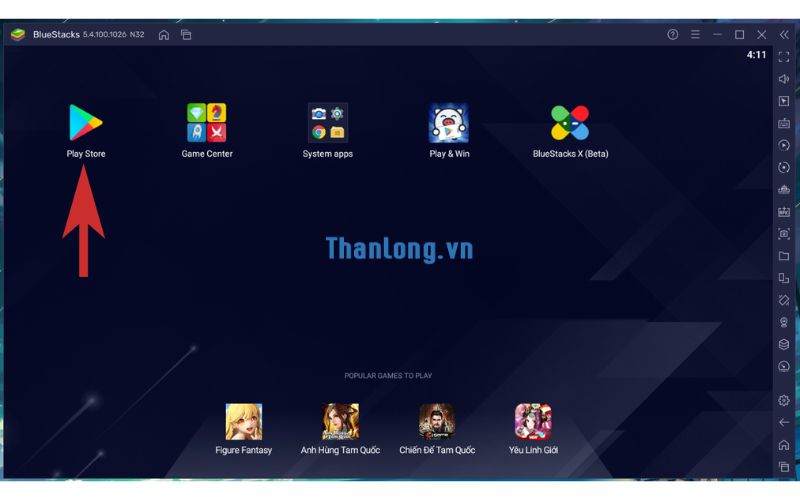 mở ứng dụng Google Play Store (CH Play)