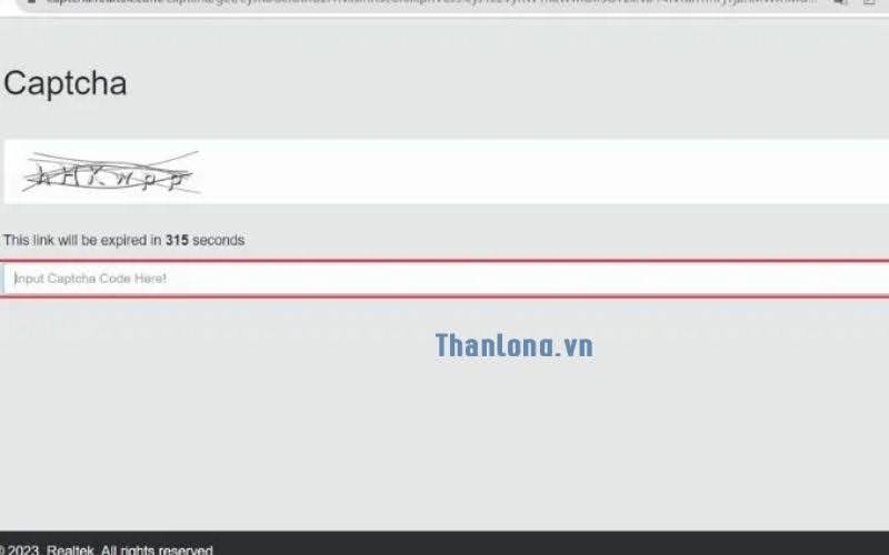 Nhập mã captcha để tải realtek hd audio manager