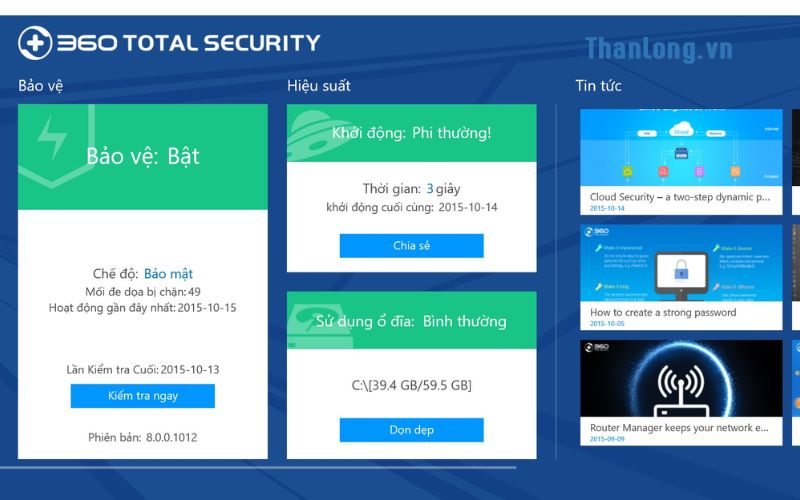 Ưu điểm của 360 total security 