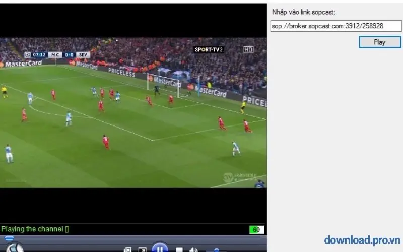 Lỗi không tìm thấy kênh trên Sopcast rất phổ biến