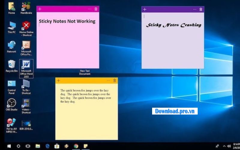Giới thiệu phần mềm Sticky Note