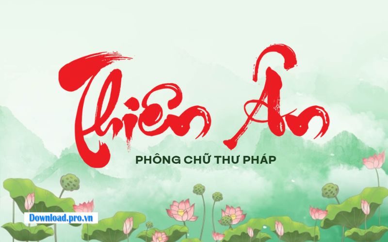 Font chữ thư pháp Thiên Ân