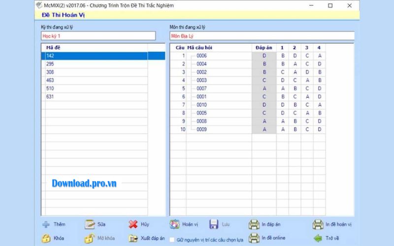 Một số tính năng của phần mềm McMIX