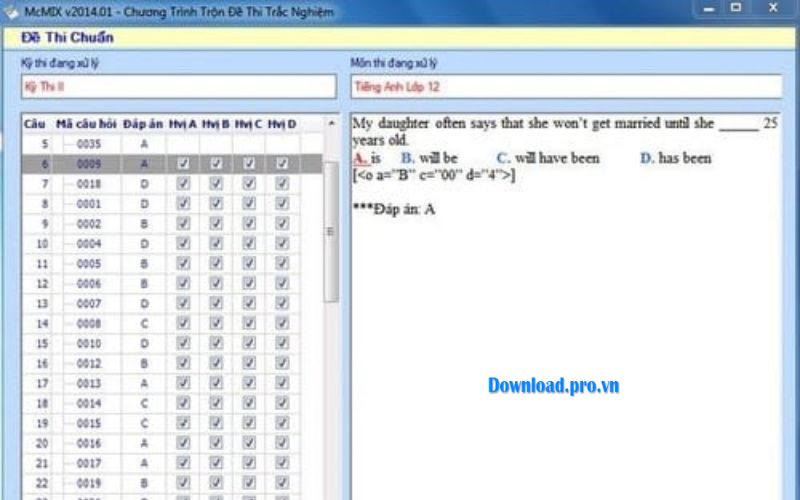 Hướng dẫn tải phần mềm trộn đề thi trắc nghiệm McMIX thường