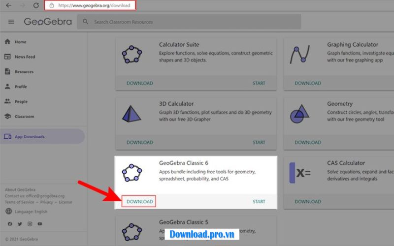 Truy cập vào trang chính thức