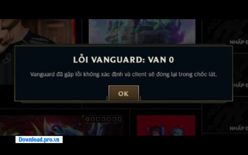 Lỗi Vanguard:VAN 0