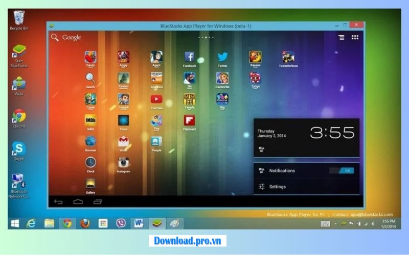Sử dụng phần mềm giả lập Android trên PC
