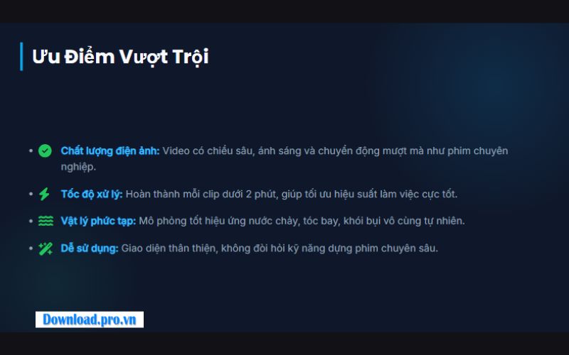 Ưu điểm của Hailuo AI