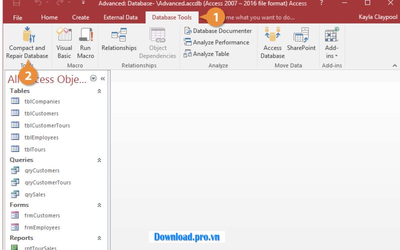 Compact and Repair Database