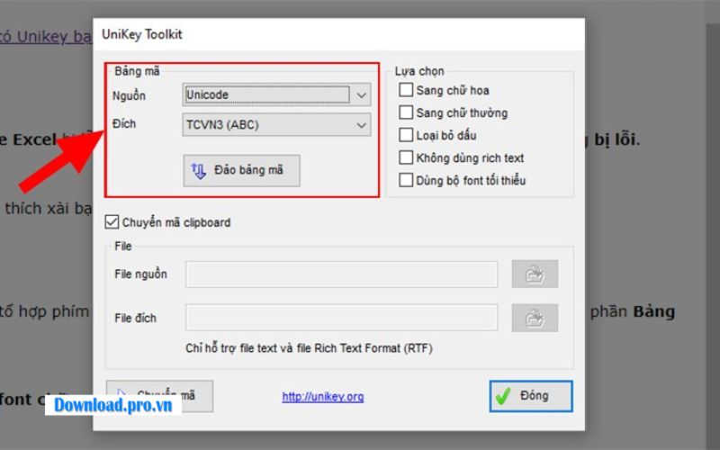  Mở công cụ Unikey Toolkit 