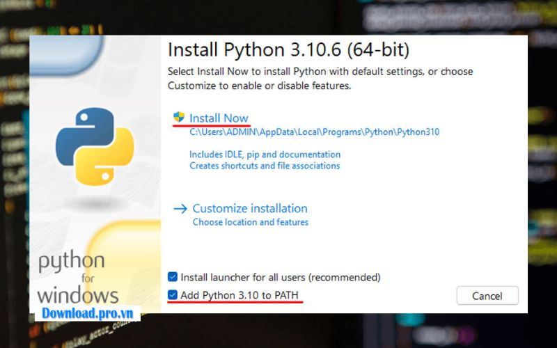 Cài đặt Python