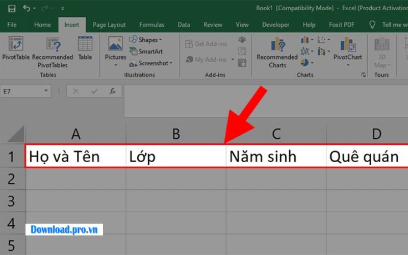Nhập và chỉnh sửa dữ liệu 