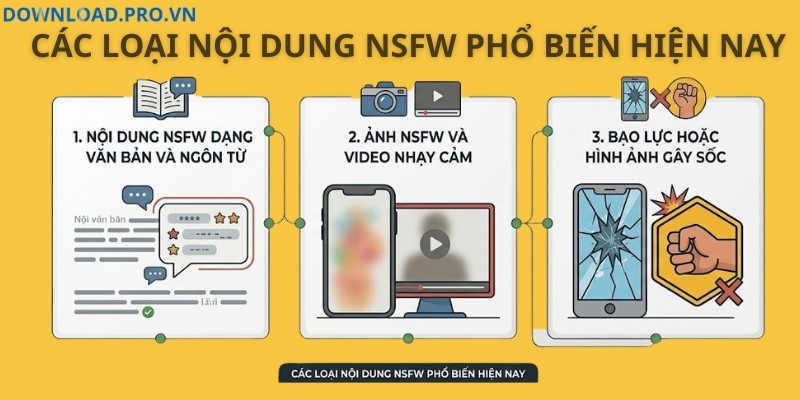 Các loại nội dung NSFW phổ biến hiện nay