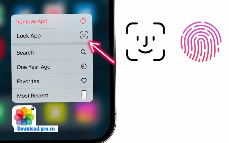 Ẩn ứng dụng kết hợp Face ID / Touch ID