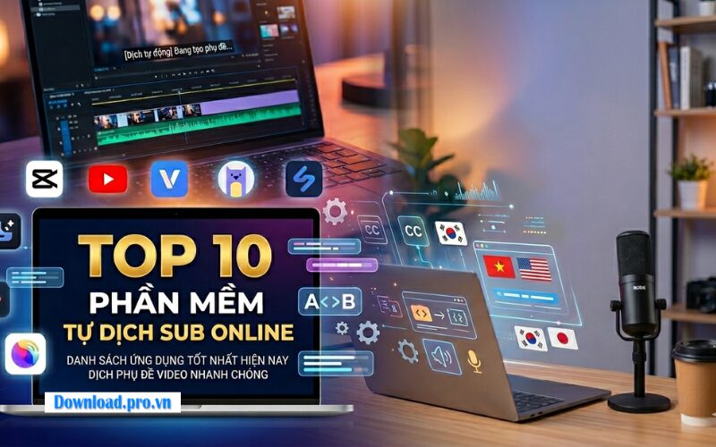 Top 10+ Phần mềm tự dịch sub online miễn phí, dịch nhanh và chính xác nhất 2026