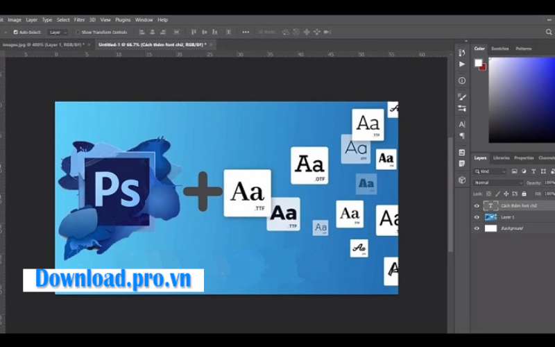 Nguyên nhân dẫn đến lỗi font photoshop 