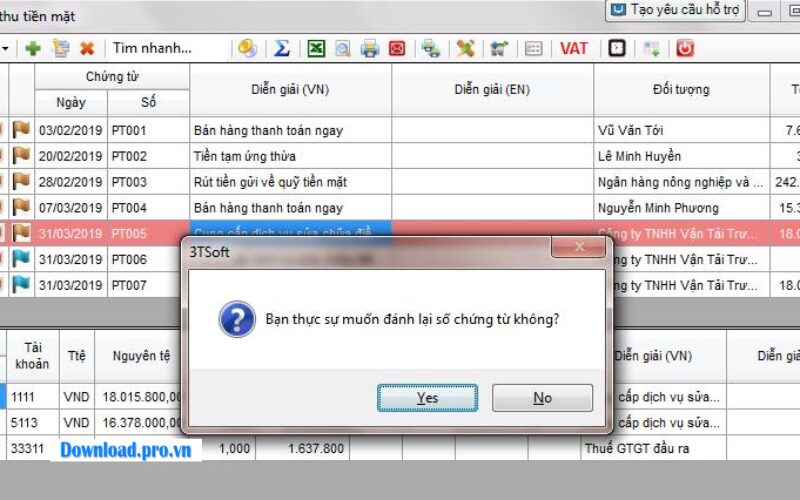 Quản lý chứng từ và sổ sách