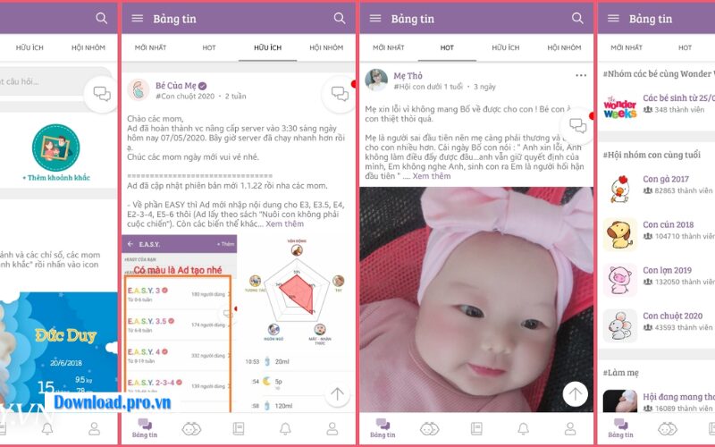Giới thiệu về app Bé của mẹ 