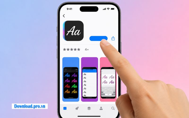 Tải ứng dụng Fonts từ App Store