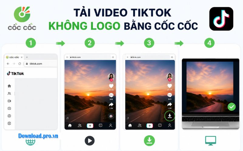Tận dụng trình duyệt Cốc Cốc để tải video TikTok
