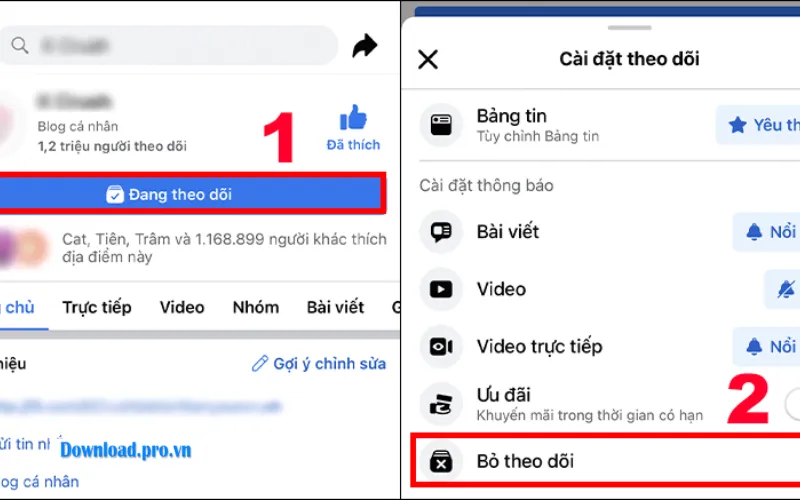 Kiểm tra Nhật ký hoạt động và hủy theo dõi tài khoản lạ